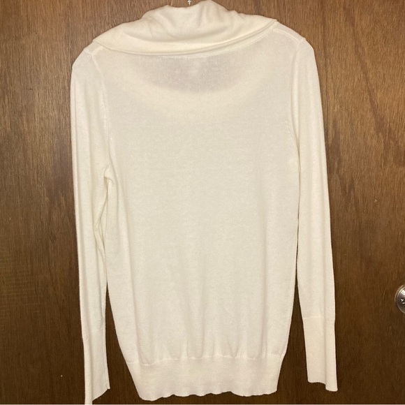 Chico’s Cowl Neck Cream Colored Sweater - Picture 2 of 7